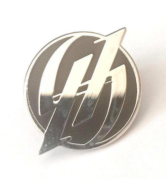 Cast Chrome Metal 'H' Logo Pin Badge